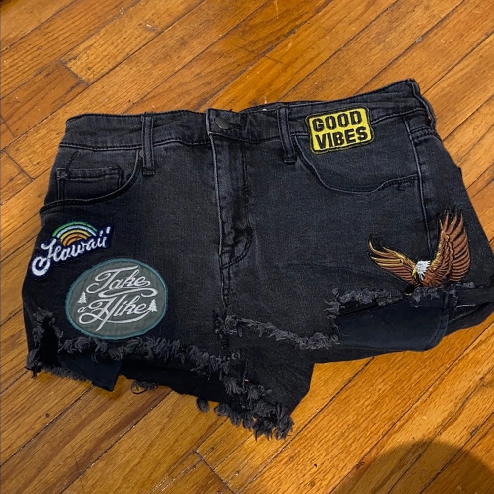 Black short shorts